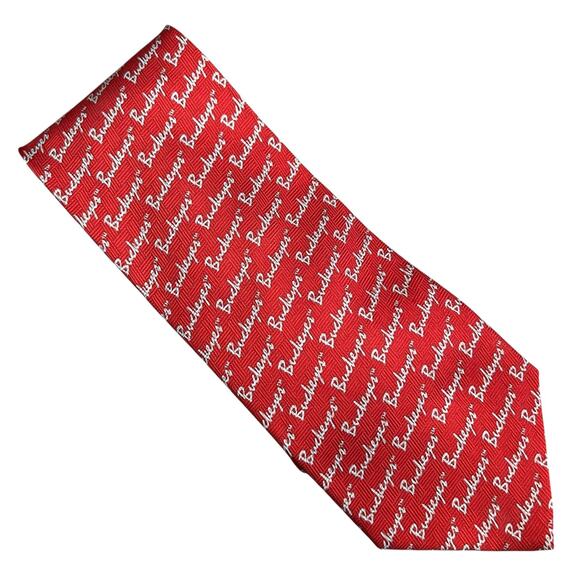 Ohio State Buckeyes Tie Bundle 2 pc Set Lot Classic Red Silk Maroon Necktie (15 - Picture 4 of 9